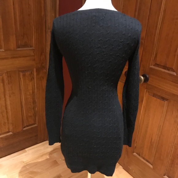 ** 3 for $30 ** Black Sweater Mini Dress - Picture 3 of 6